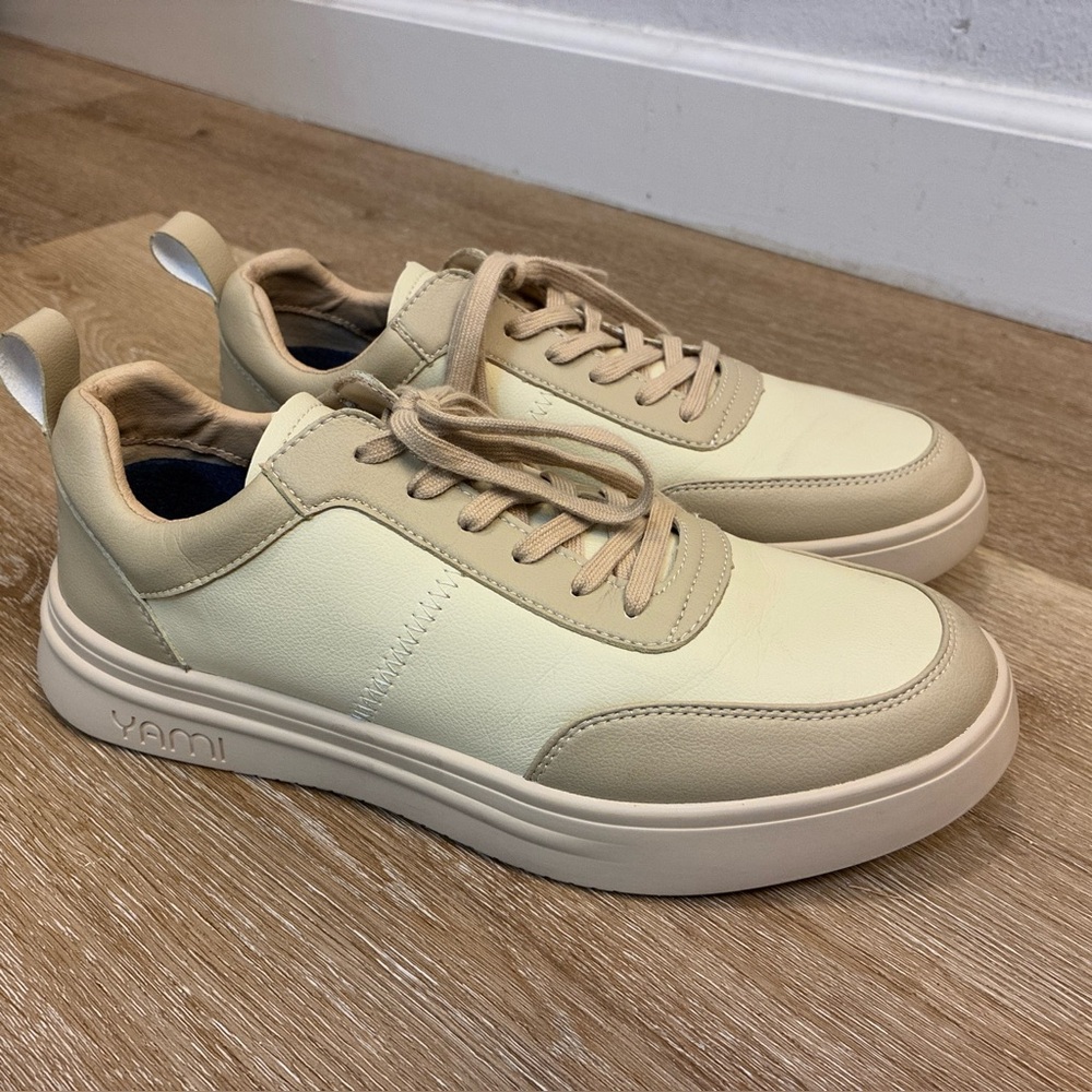 YAMI SpinSole Dance Sneakers YDS02 Beige Brown Mens Shoes Size US9 EU43 27.5cm